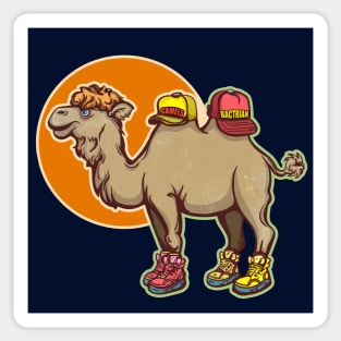 Bactrian Camel Wearing Hat Sticker